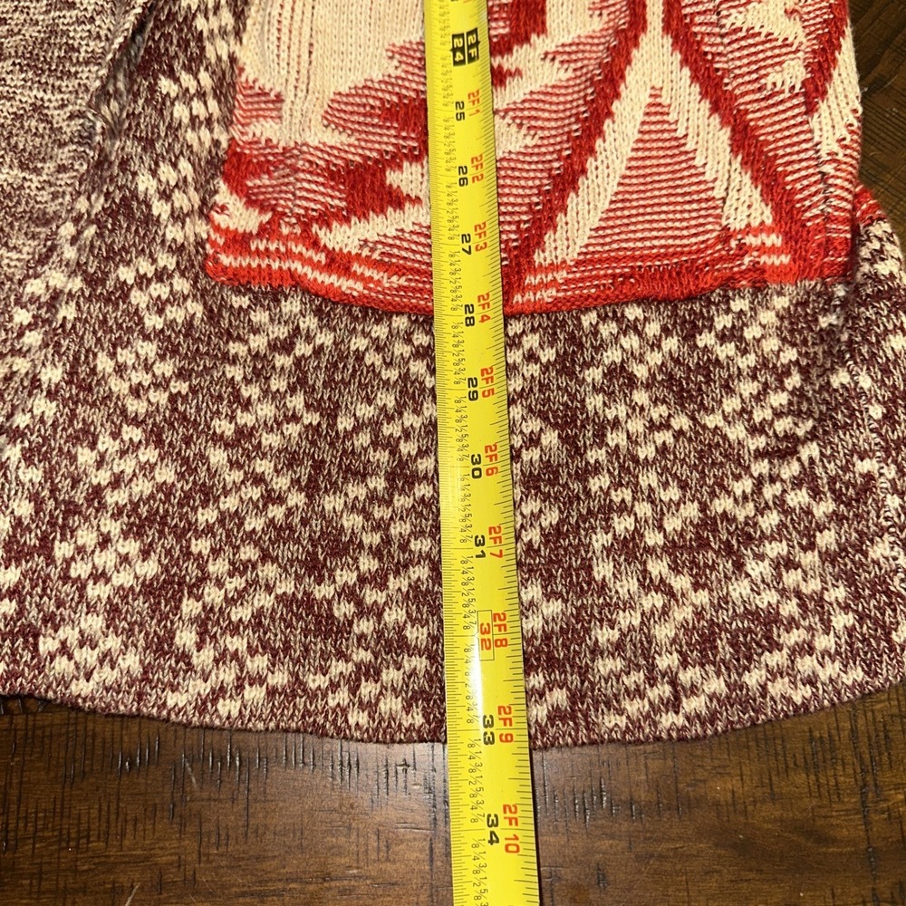 LUCKY BRAND Cardigan Open Cardigan Boho Stargazer Aztec Preppy Pocket Medium - Picture 6 of 7